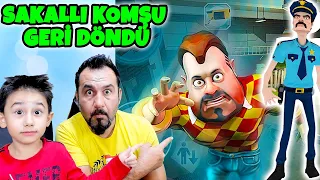 SAKALLI KOMŞU GERİ DÖNDÜ! POLİS PEŞİMİZDE (hello neighbor-scary teacher gibi) DARK RIDDLE OYNUYORUZ!