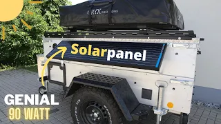 Solarpanel Ective an Offroad-Zeltanhänger montieren | Solarmodulhalterung selber bauen