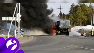 В Муравленко сгорел большегруз