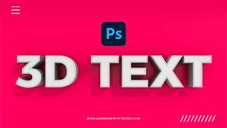 Photoshop 3D Text: How to Easily Create 3D Text in Adobe Photoshop (Learn Photoshop — Part 43)