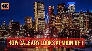 How Calgary Looks at Midnight 2021. Driving in Calgary at Night 4k. #calgary #alberta #canada