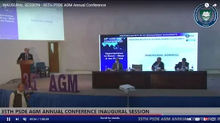 INAUGURAL SESSION - 35TH PSDE AGM & Conference 2021  (Day 1)