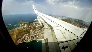 Ryanair B737-800 Full Flight FR1245 to ATHENS - RHO Takeoff, ATH Landing - GoPro Wing View!