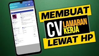 Cara membuat CV Lamaran Kerja di HP | Langsung diterima