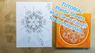 TUTORIAL - Plastic Sheets as a Clever Tool for SYMMETRICAL Dot Mandala Painting #63