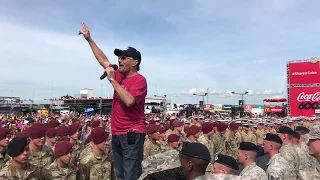 Lee Greenwood performs "God Bless The USA" at the Coca-Cola 600 at Charlotte Motor Speedway