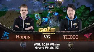 Happy (U) vs TH000 (H) 워크3 Gold League 2019 Winter Grand Finals 4강 2차전 (Warcraft 3)
