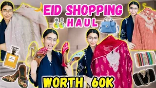 EID SHOPPING HAUL 2024 🌙✨| WORTH 50k ke Eid dresses 😱| Eid Shopping Vlog | LQ 52