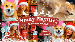 🎄2 HOUR STUDY PLAYLIST🎅CHRISTMAS LOFI🌟Study With Me📚Cozy Ambience🤶Real Time Pomodoro 25 5🤫No Talking