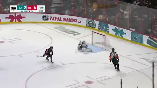 Claude Giroux hits the breakaway slapshot goal for the Ottawa Senators