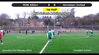 MOB Albion vs Horndean United -  Saturday 3rd February 2024