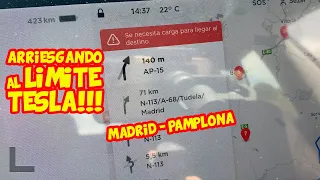 Tesla MODEL 3 SR al LÍMITE: Madrid PAMPLONA sin REPOSTAR... Es posible?