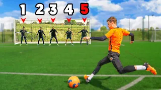 1 PRO FOOTBALLER vs 5 GOALKEEPERS - Who Wins?