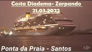 Costa Diadema - Saindo do Porto de Santos 21.03.2022. @naviosdecruzeiroshp #google