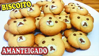 BISCOITO AMANTEIGADO NO FORMATO DE URSO - FÁCIL DE FAZER SEM USAR FORMINHA!