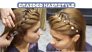 Easy Medium Hair HairStyle in just 5 minutes #shorthair #trendyhairstyles #partyhairstyle