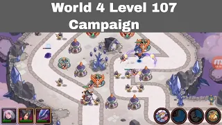 World 4 Level 107 Campaign Realm Defense TD | Taken in Violet Realm Defense TD