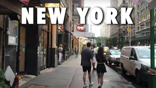 Dreamy NYC SUNSET Walk ~ Just City Sounds ~ (NO TALKING)【4K】