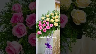 Flower arrangement for altar