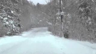A winter drive up to Copper Harbor