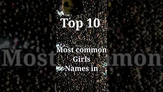 Top 10 Most common name in India Girls |भारत की लड़कियों में सबसे आम नाम कौन से  है?|#shorts