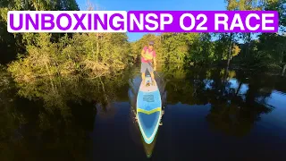 Unboxing & First Paddle NSP O2 Race FSL 14 x 27 2023 Board. SUP Stand Up Paddling Boarding Review