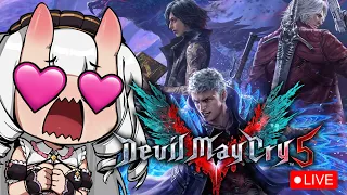 FIRST TIME PLAYING DEVIL MAY CRY 5! I hear there are hot men.. (NEW EMOTES POG) ♡