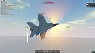 F-18 startup and flight in roblox unkown airbase