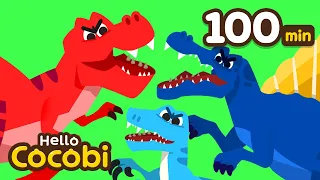 🦖Tyrannosaurus Rex and More🦖Compilation | Spinosaurus, Brachiosaurus | Kids Songs | Hello Cocobi