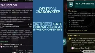 DESTINY 2 SHADOWKEEP - HOW TO DEFEAT GATE LORD AND UNLOCK VEX INVASION OFFENSIVE