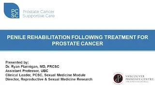Penile Rehabilitation Following Treatment for Prostate Cancer