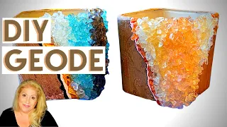 How To Make A Faux Geode Candle Holder