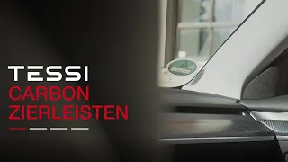 TESSI Armaturenbrettabdeckung 1-Teilig Echt Carbon Matt für Tesla Model 3/Y 2022/21 &