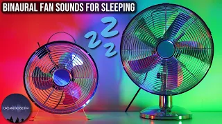 Binaural oscillating fan sounds for sleep 😴 - Black Screen