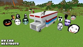 SURVIVAL RV TRUCK WITH 100 NEXTBOTS in Minecraft - Gameplay - Coffin Meme