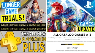 NEW PS Plus Update! Longer Game Trials, Lengths Different Per Game + Games Catalog Update! PS+ 2022