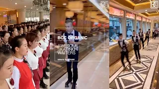 Awesome skating waiters