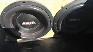 2 subwoofers  ARIA BZ12  in car | Самодельный короб для двух сабвуферов  АРИЯ