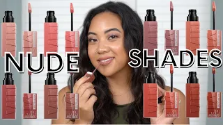 NEW NUDES | MAYBELLINE VINYL INK LIPSTICKS | FULL COLLECTION SWATCHES