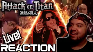 ATTACK ON TITAN CONCERT! Ending 8 PLUS Attack on Titan Guren no Yumiya concert Reaction