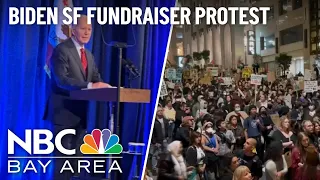 President Biden met with thousands of protesters at DMC fundraiser in San Francisco