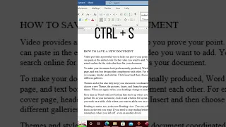 How to Save a Word Document in Microsoft Word