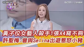 黃子佼女藝人殺手1張A4寫不夠 許聖梅：曾與Selina出遊惹怒小豬｜三立新聞網 SETN.com