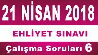 21 Nisan 2018 Ehliyet Sınavı Çalışma Soruları - 6