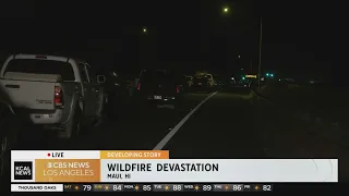 Maui wildfires: Residents wait along Highway 30 outside Lahaina