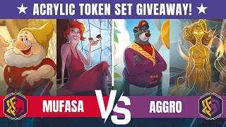 Mufasa (Amber Ruby) VS Aggro Bounce (Amber Amethyst) - Disney Lorcana TCG Paper Gameplay *GIVEAWAY*