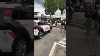 Caduta a Montebelluna durante il Giro d'Italia