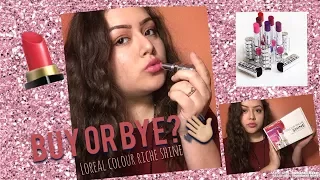 BUY OR BYE? loreal colour riche shine lipstick FREE MAKEUP | Heaven Davis