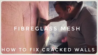 How to fix cracked walls. Using fibreglass mesh with plaster. Using the magic mix.