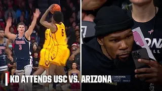 Kevin Durant pulls up to see Bronny James & USC take on Arizona 🤩